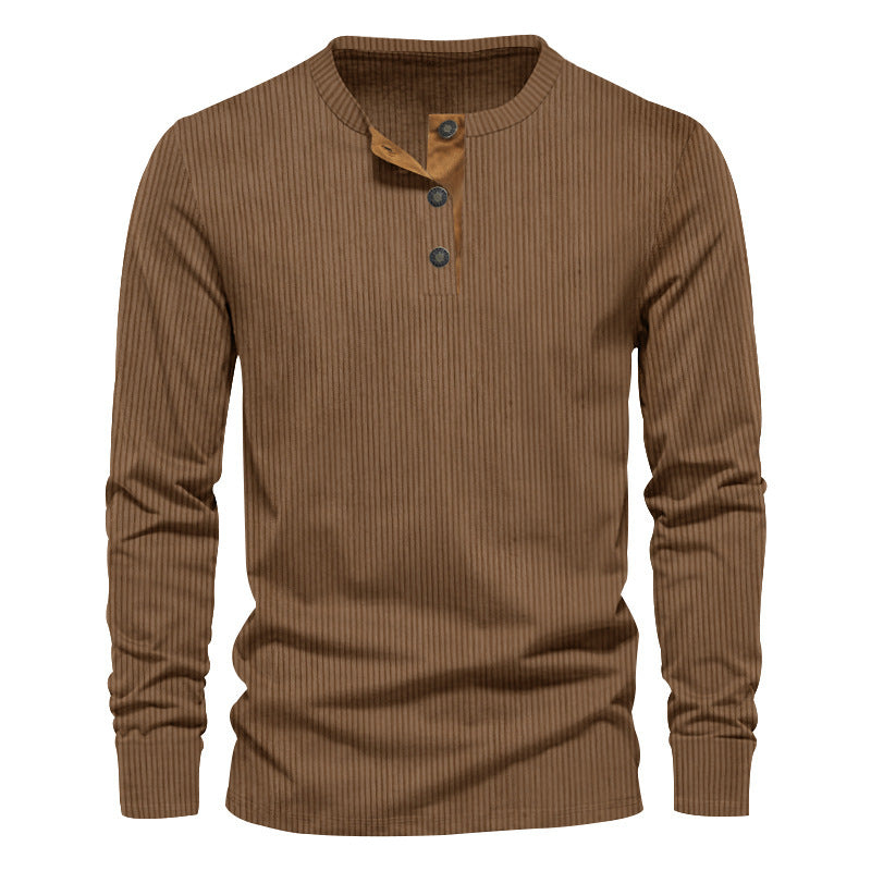 Dwaine - Camicia casual a maniche lunghe in cord per uomo