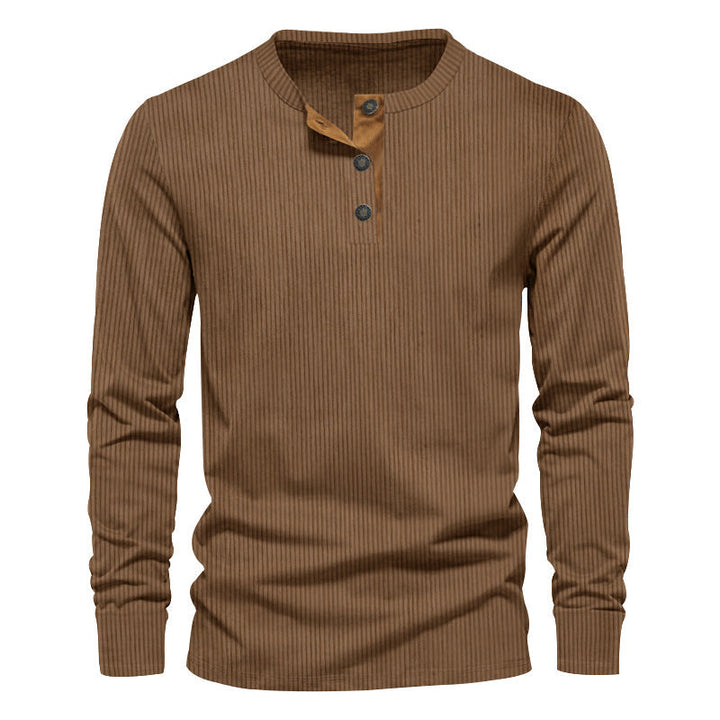 Dwaine - Camicia casual a maniche lunghe in cord per uomo