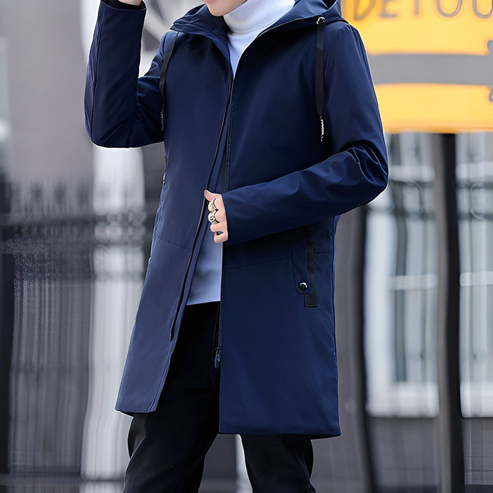 Lucas - Giacca casual, spessa, impermeabile con cappuccio per uomini