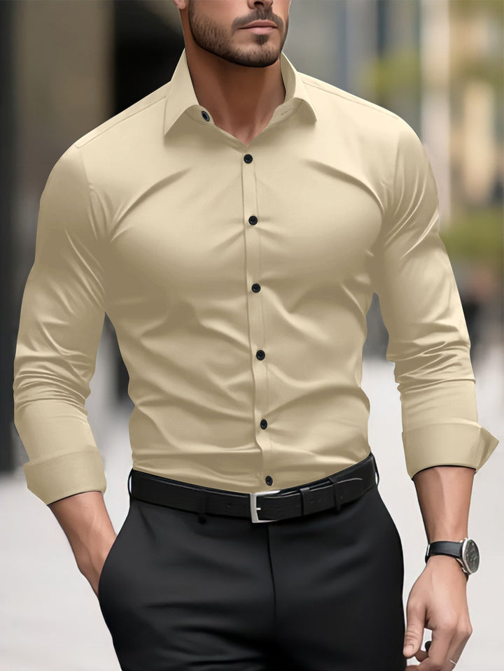 Thomas - Camicia business casual con colletto a revers per uomo