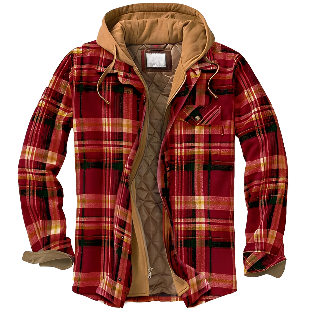 Denzil - Giacca di flanella casual a quadri per uomini