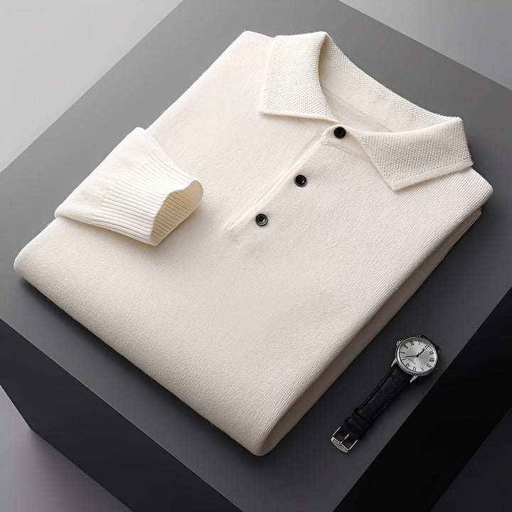 Romilly - Maglione Polo Formale in Cashmere per Uomo