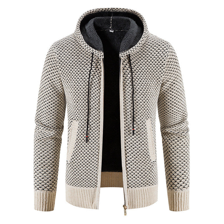 Roswell - Elegante Cardigan con Cappuccio per Uomo