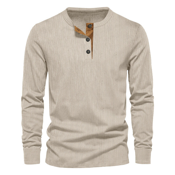 Dwaine - Camicia casual a maniche lunghe in cord per uomo