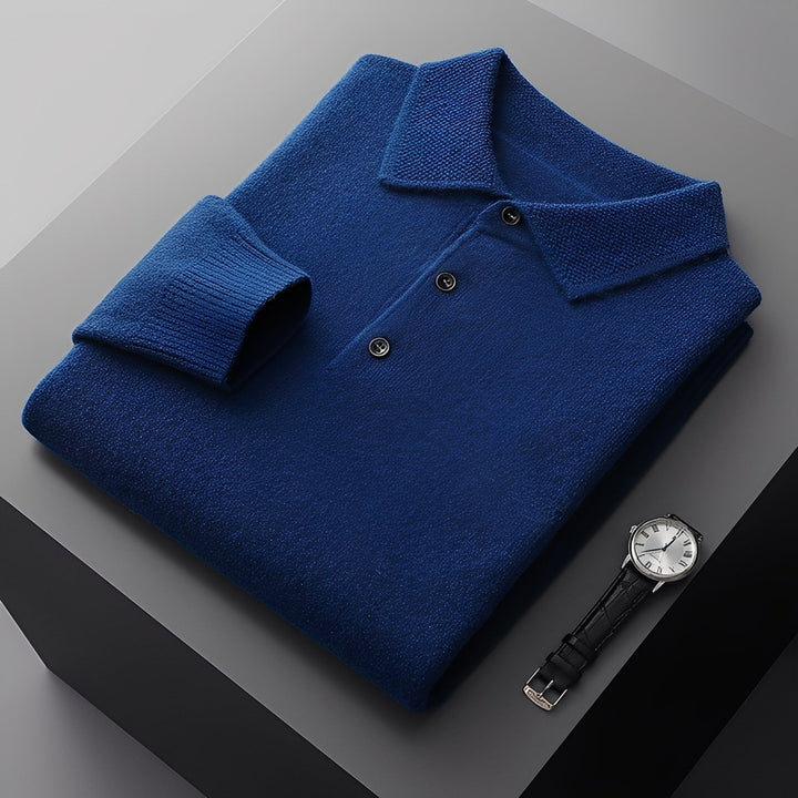 Romilly - Maglione Polo Formale in Cashmere per Uomo
