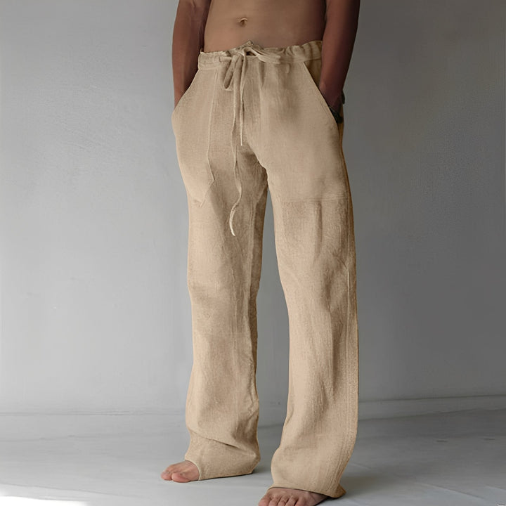 Wilmer - Pantaloni casual in lino per uomo