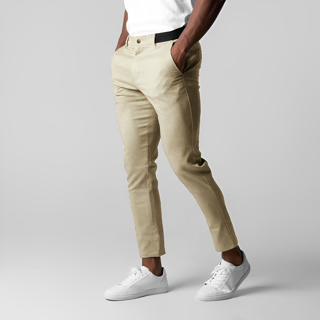 Justine - Pantaloni chino slim-fit casual per uomo