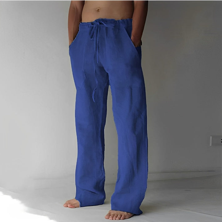 Wilmer - Pantaloni casual in lino per uomo