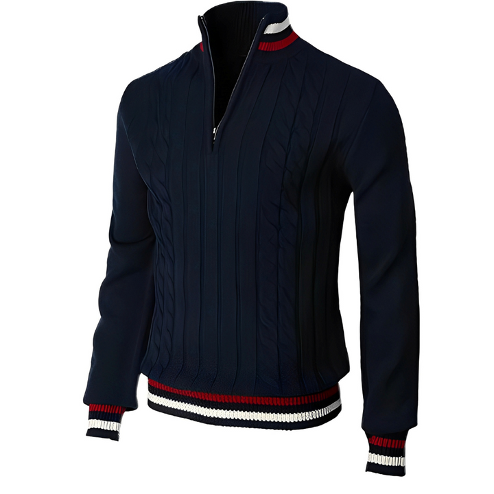 Derick - Maglione moderno con zip per uomini