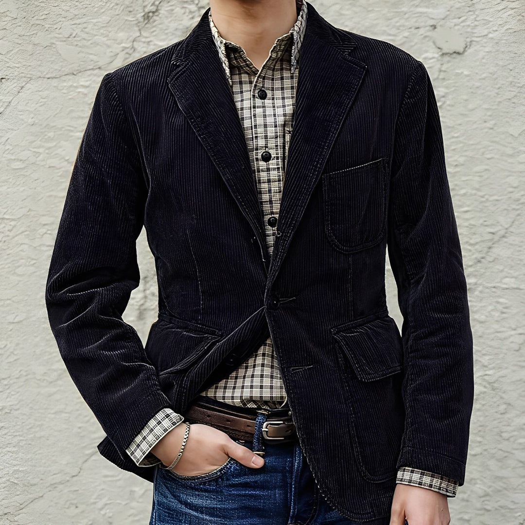 Dalton - Giacca di lana casual con tasche per uomini