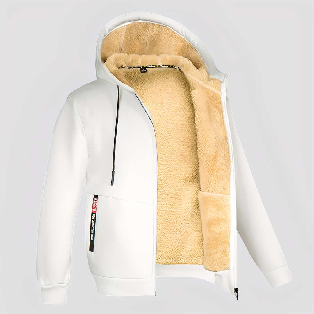 Waldo - Semplice, con fodera in pile felpa con cappuccio per uomo