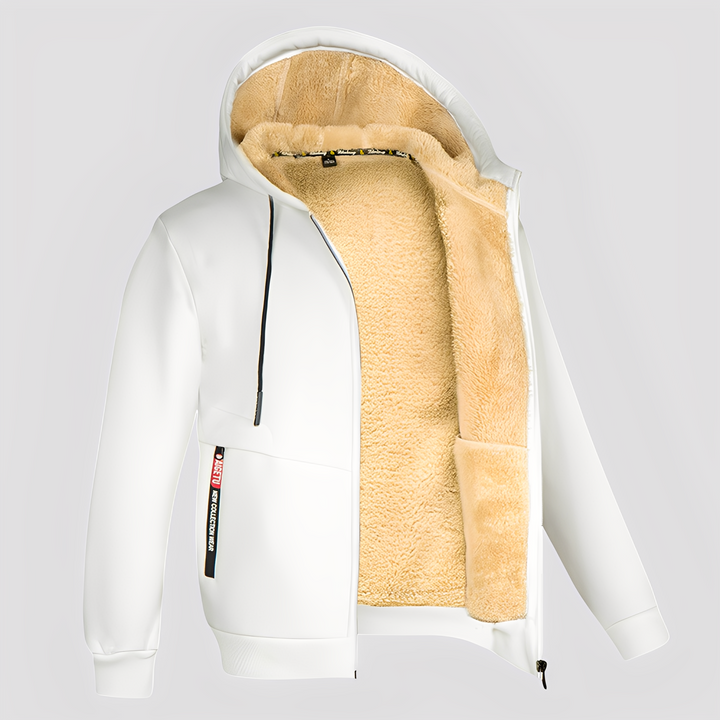 Waldo - Semplice, con fodera in pile felpa con cappuccio per uomo