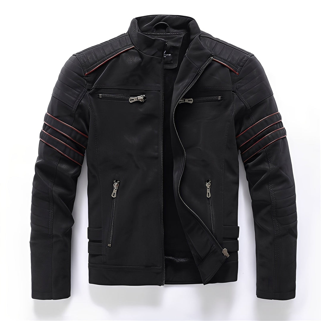 Dillan - Elegante giacca in pelle da moto per uomo