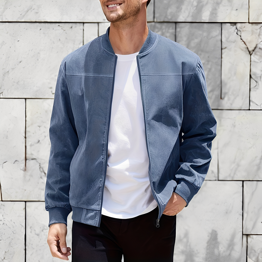 Easton - Classica, elegante giacca in pelle scamosciata per uomini