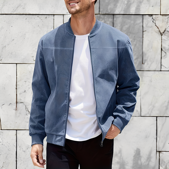 Easton - Classica, elegante giacca in pelle scamosciata per uomini