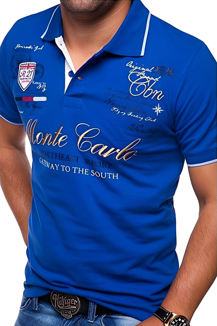 Brent - Polo casual con stampa per uomini