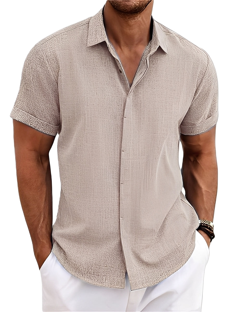 Caelum - Semplice, casual camicia a maniche corte per uomo