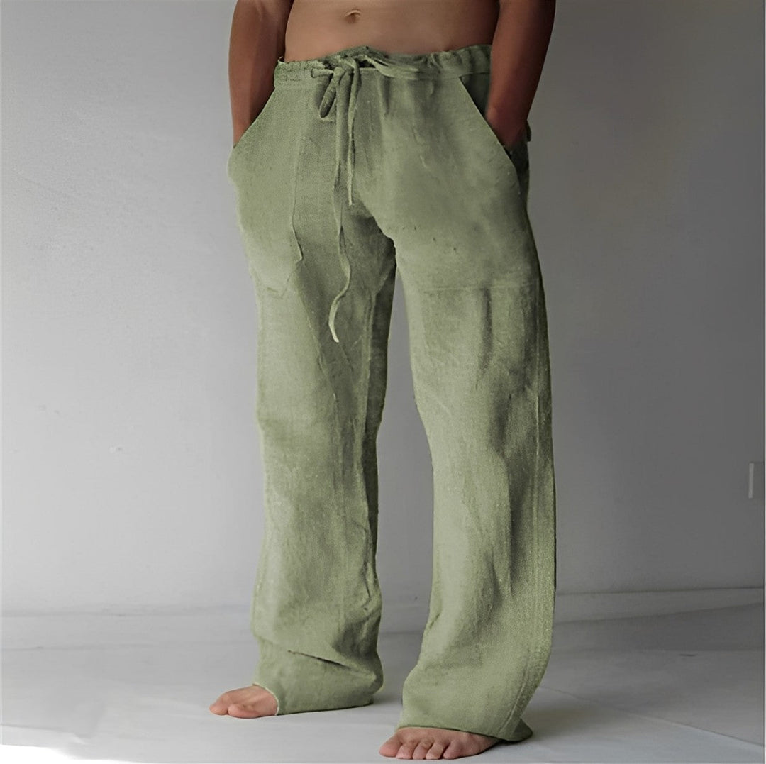 Wilmer - Pantaloni casual in lino per uomo