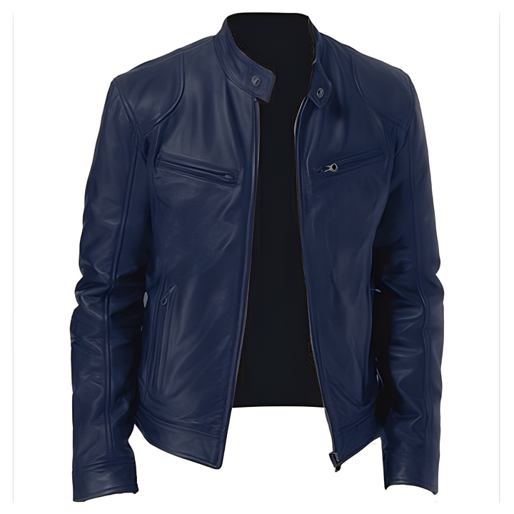 Jaron - Giacca in pelle PU casual per uomini