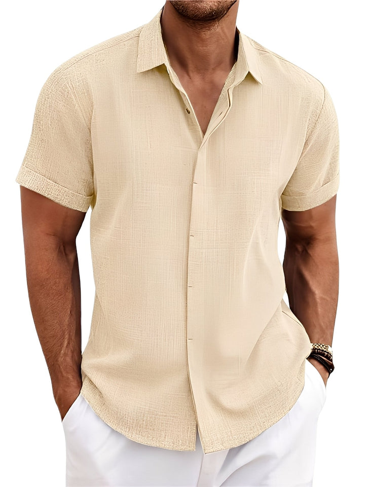 Caelum - Semplice, casual camicia a maniche corte per uomo