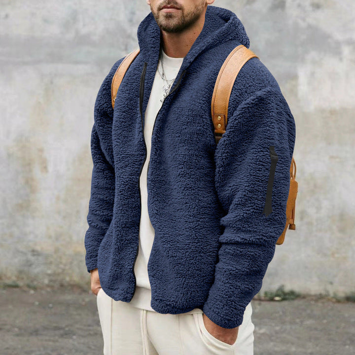 Burton - Giacca pelliccia casual con cappuccio per uomo