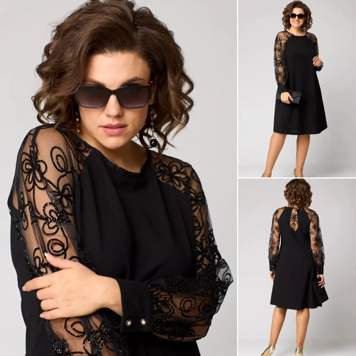 Elegante Abito in Pizzo Nero – Raffinatezza e Silhouette Sublimata