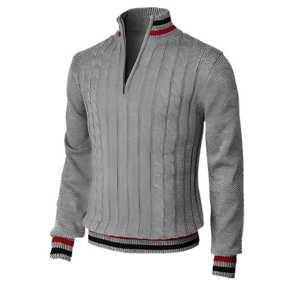 Derick - Maglione moderno con zip per uomini