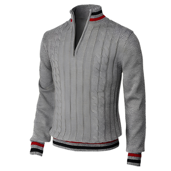 Derick - Maglione moderno con zip per uomini