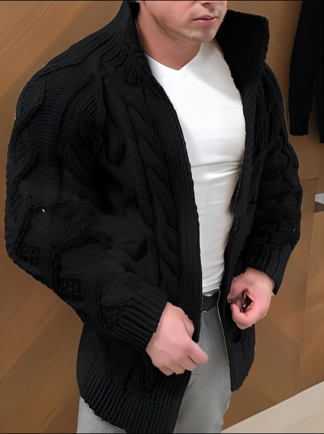 Donovan - Elegante, caldo cardigan per uomini