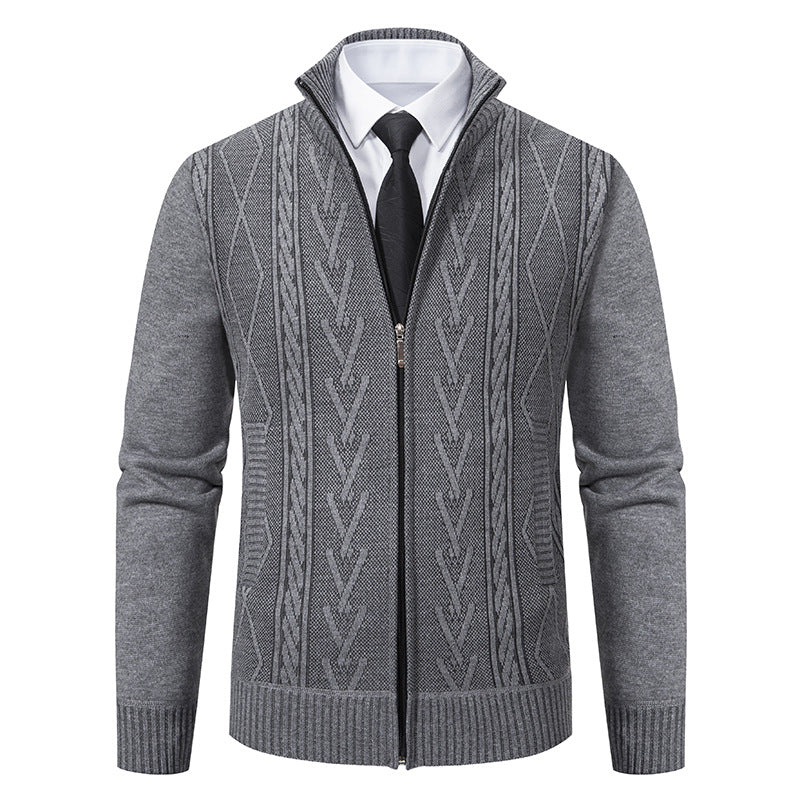 Stafford - Elegante Cardigan con Cerniera per Uomo
