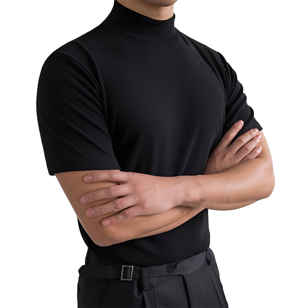 Terence - Camicia casual slim fit con collo alto per uomo