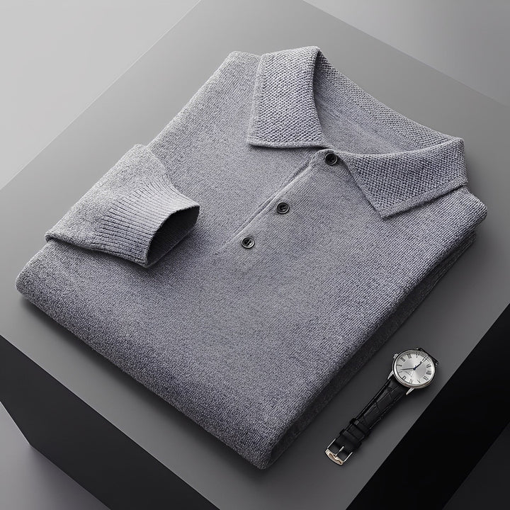 Romilly - Maglione Polo Formale in Cashmere per Uomo