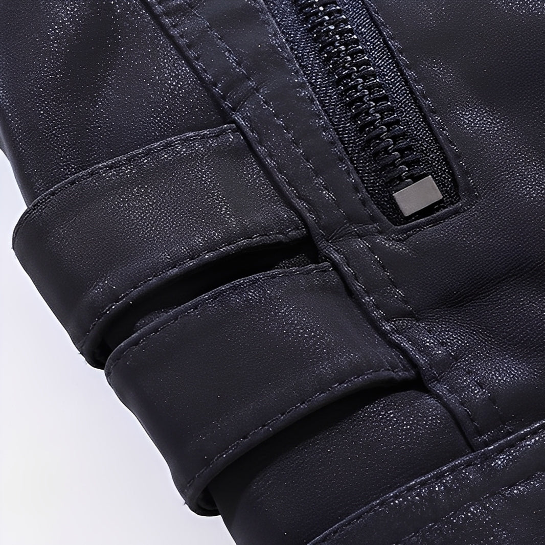 Dillan - Elegante giacca in pelle da moto per uomo