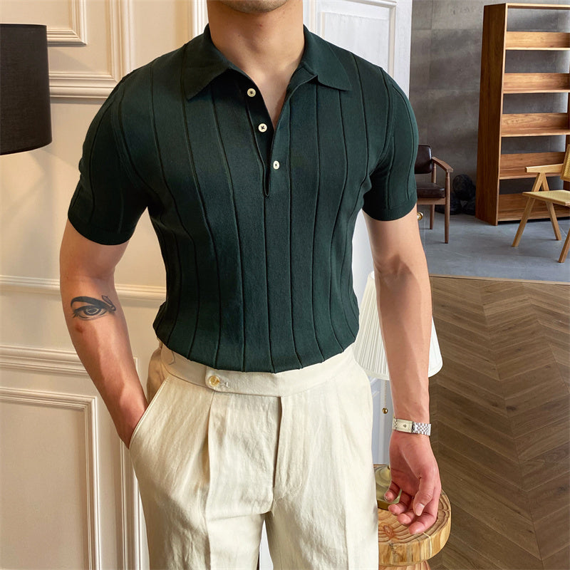 Tyrone - Polo in maglia casual per uomo