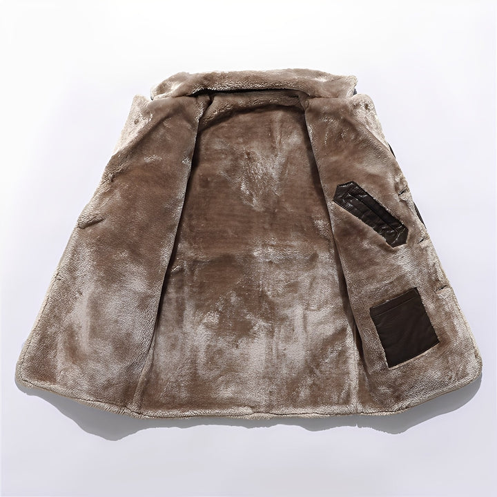 Wilton - Cappotto in pelliccia casuale e caldo per uomini