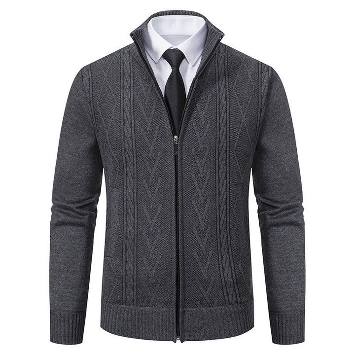 Stafford - Elegante Cardigan con Cerniera per Uomo