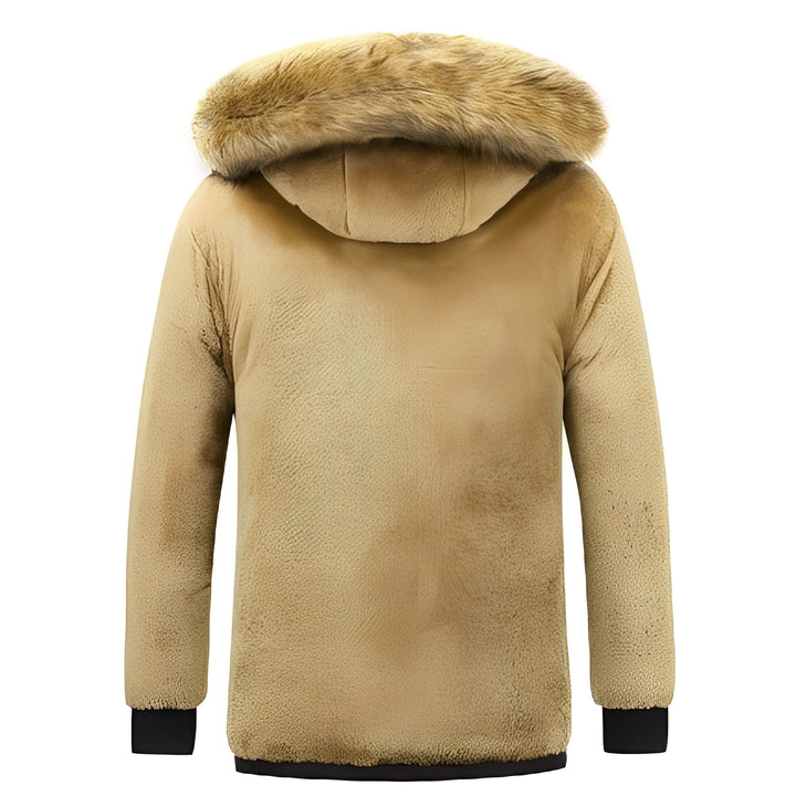 Crispian - Parka caldo con cappuccio rimovibile per uomo