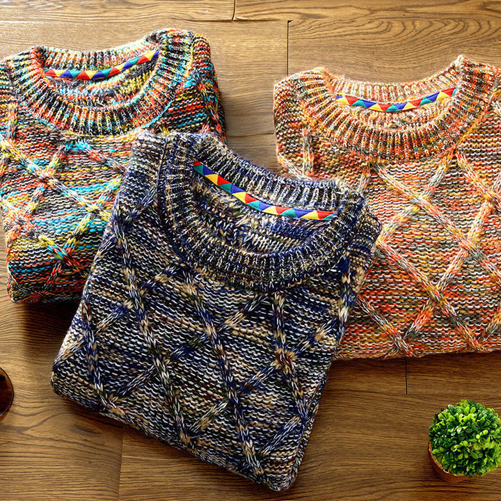 Francis - Caldo, colorato maglione invernale per uomo