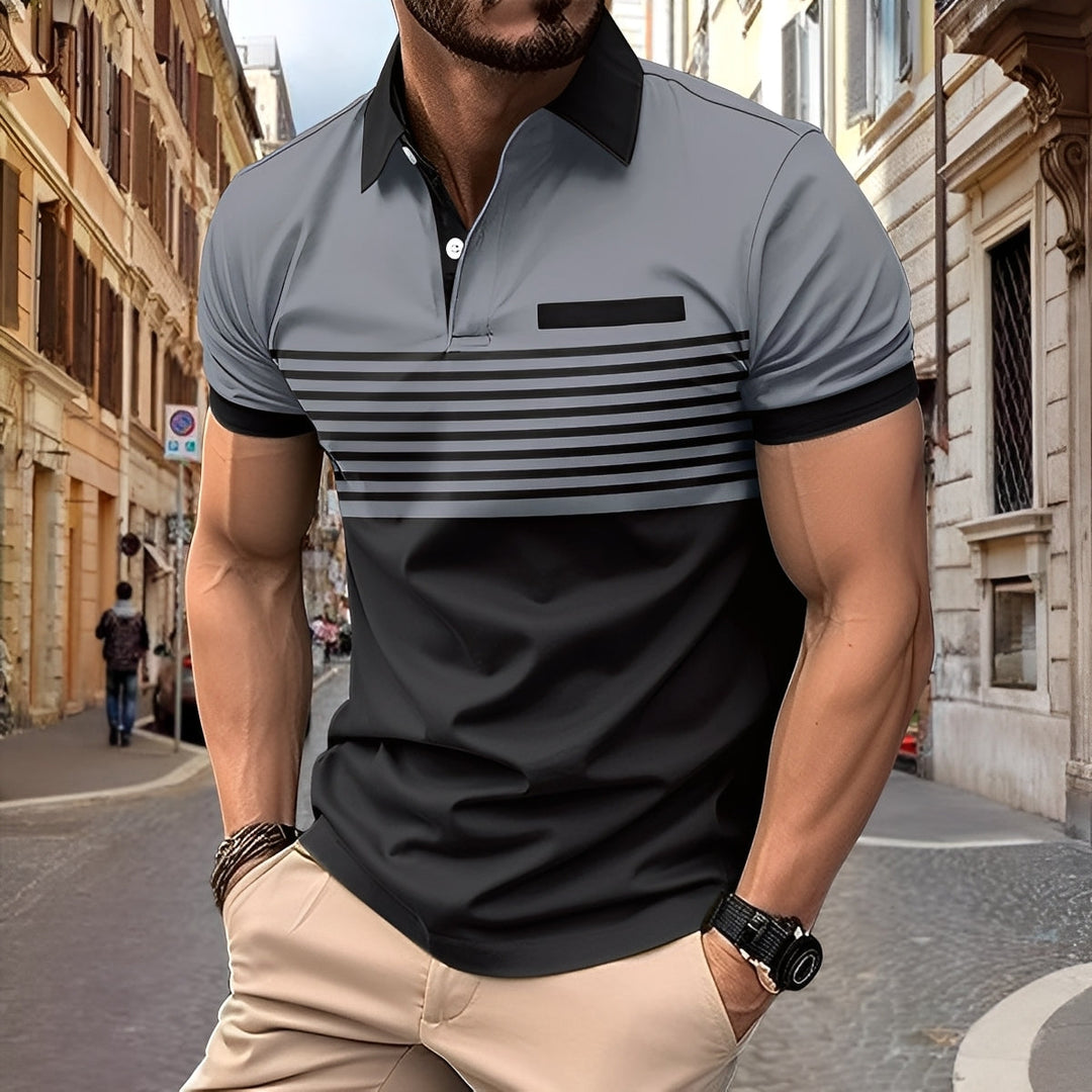 Rayden - Elegante polo a righe per uomo
