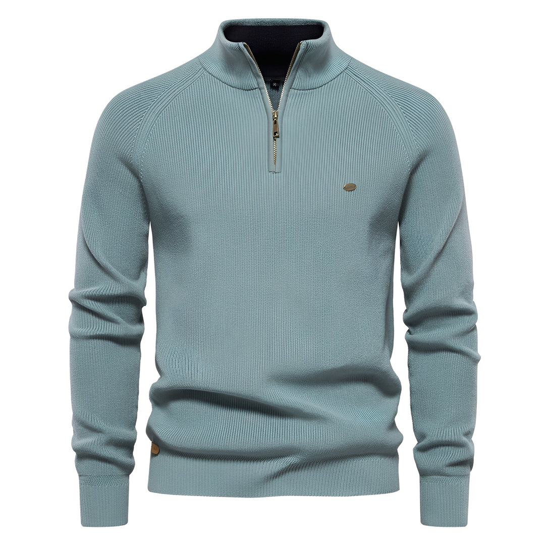 Royston - Maglione casual con zip a un quarto per uomo