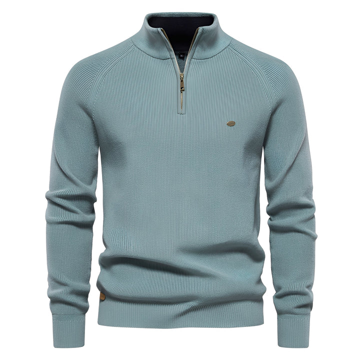 Royston - Maglione casual con zip a un quarto per uomo