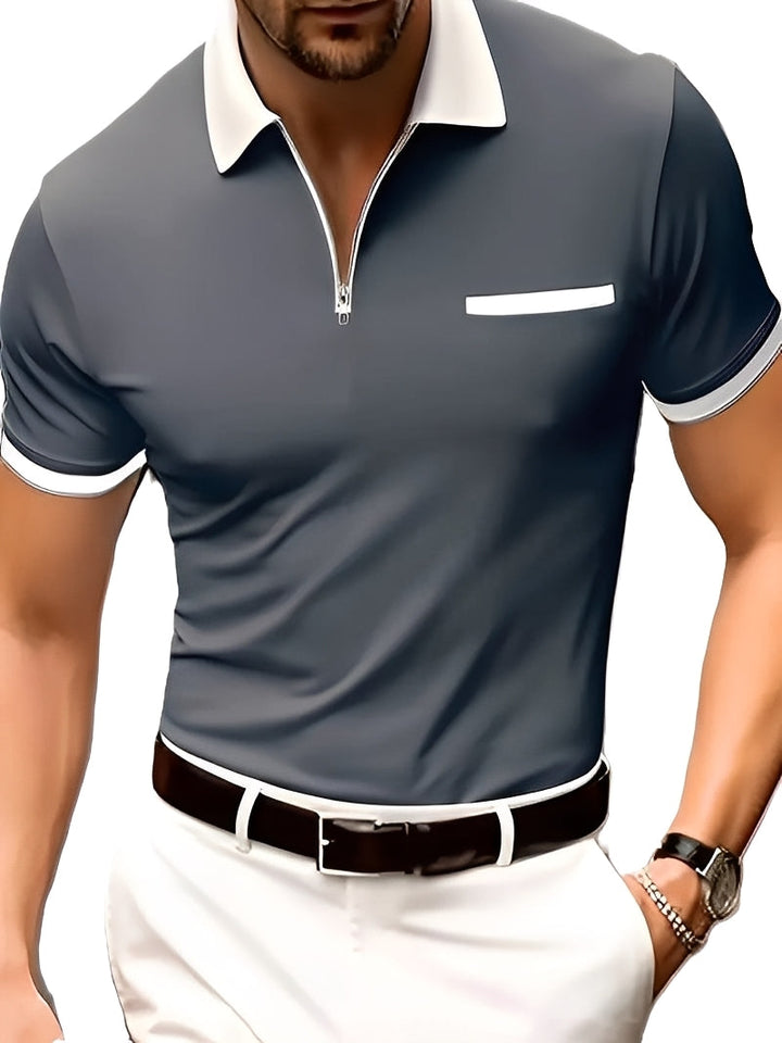 Winton - Camicia casual con cerniera per uomo