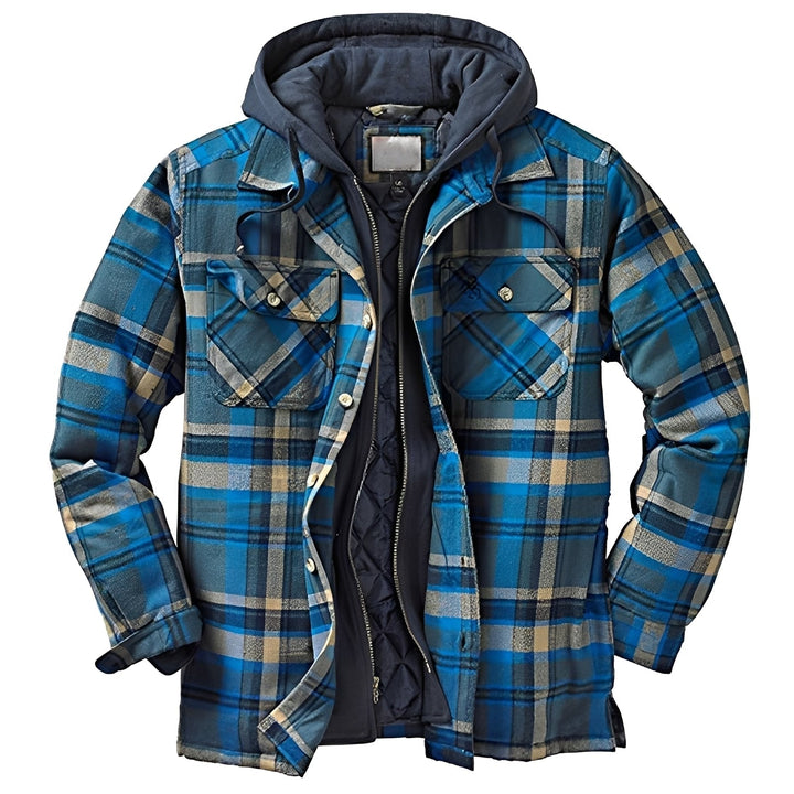 Denzil - Giacca di flanella casual a quadri per uomini