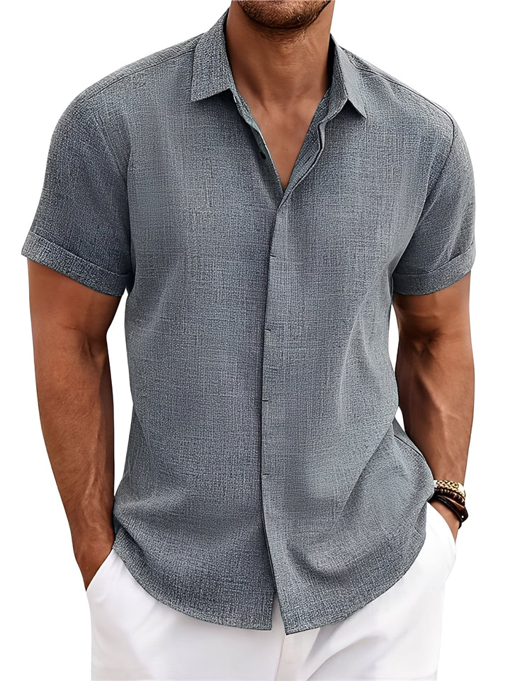 Caelum - Semplice, casual camicia a maniche corte per uomo