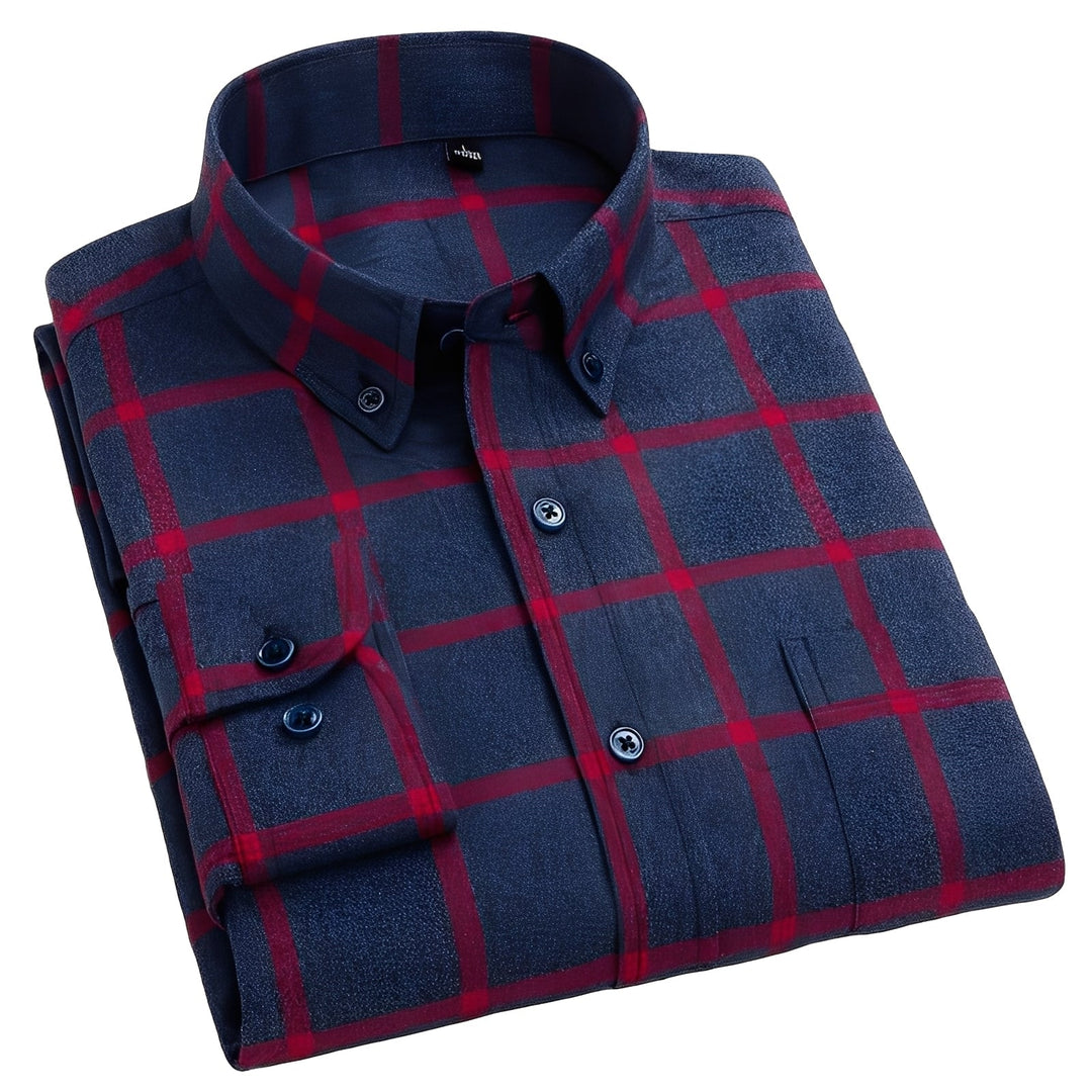 Nikolas - Camicia casual a quadri in cotone per uomo