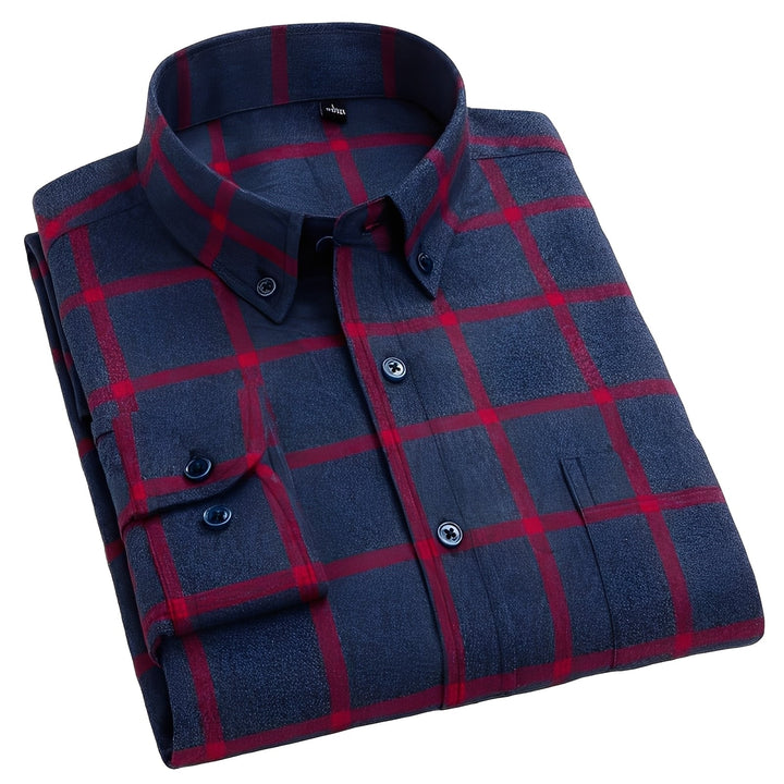 Nikolas - Camicia casual a quadri in cotone per uomo