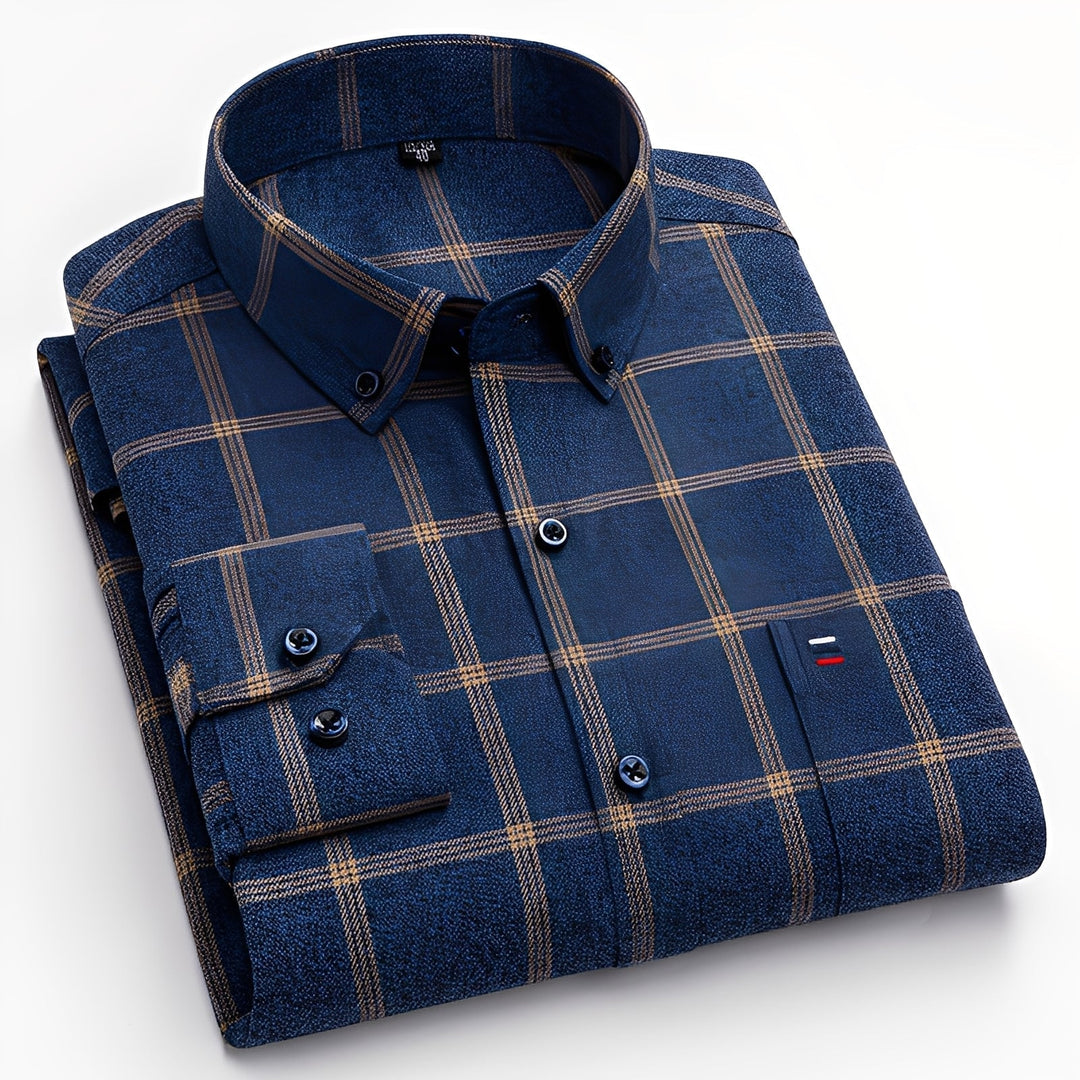 Nikolas - Camicia casual a quadri in cotone per uomo