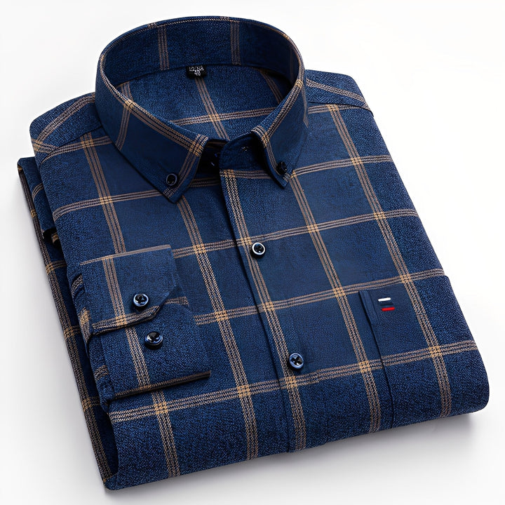 Nikolas - Camicia casual a quadri in cotone per uomo