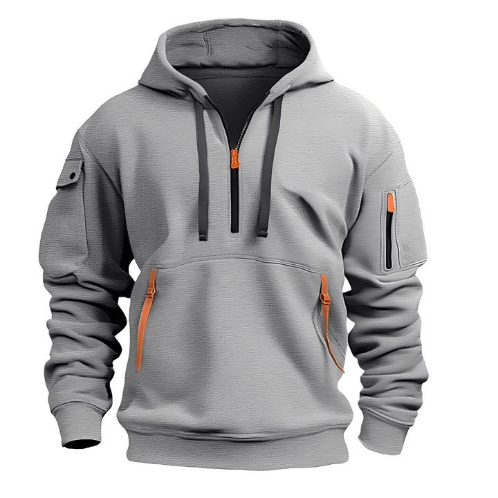 Cornell - Casuale, comodo hoodie con zip per uomo