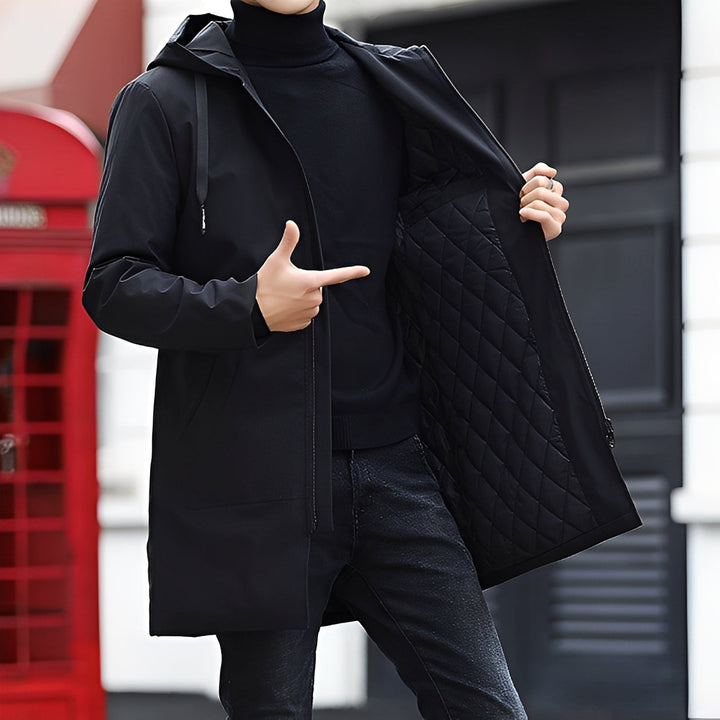 Lucas - Giacca casual, spessa, impermeabile con cappuccio per uomini